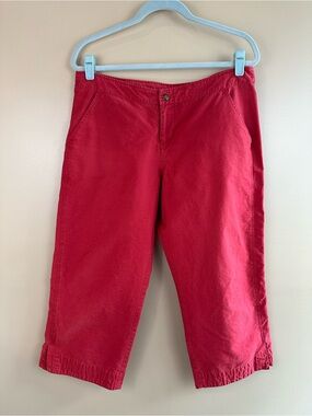 KUHL Women’s KUHLDRY Capri Pants Red Patina Dye Hiking Outdoor Size L Gorpcore